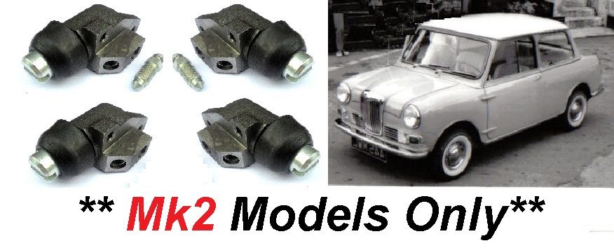 FRONT BRAKE WHEEL CYLINDERS x4 (Riley Elf) (**Mk2 Only**) (**From 63- 67 Only**) 